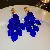 Wholesale Silver Needle Blue Irregular Metal Earrings for Retailers - Blue.-Silver Needle Acrylic Petal Tassel Stud Earrings