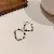 Wholesale Silver Needle Diamond Inlaid Pearl Earrings Supply - 3# Earrings-Platinum Geometric U-Shape
