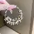 Wholesale Silver Needle Diamond Inlaid Pearl Earrings Supply - 8# silver needle-sliding ball earrings