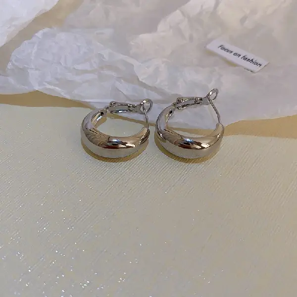 18# silver needle-circle earrings,tkmbeautysupply.com