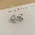 Wholesale Silver Needle Diamond Inlaid Pearl Earrings Supply - 19# Silver Needle-Irregular pleated C-shaped stud earrings