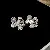 Wholesale Silver Needle Diamond Inlaid Pearl Earrings Supply - 22# Silver Needle-Irregular pleated flower stud earrings