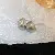 Wholesale Silver Needle Diamond Inlaid Pearl Earrings Supply - 23# silver needle-C-shaped bean stud earrings