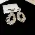 Wholesale Silver Needle Diamond Inlaid Pearl Earrings Supply - 32# Silver Needle-Pleated Geometric Stud Earrings