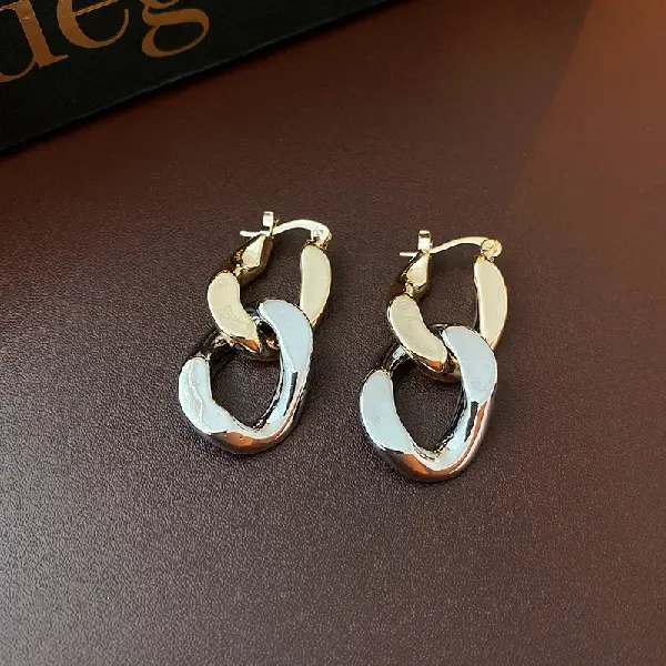 37# ear buckle-real gold electroplated chain,tkmbeautysupply.com