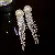 Wholesale Silver Needle Diamond Inlaid Pearl Earrings Supply - 47# Silver Needle - Half Round Pearl Tassel Stud Earrings