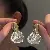 Wholesale Silver Needle Diamond Inlaid Pearl Earrings Supply - 60# silver needle-oval shell earrings-real gold plating-gold-silver