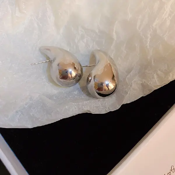 63# Silver Needle-Acrylic Water Drop Earrings,tkmbeautysupply.com