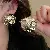 Wholesale Silver Needle Diamond Inlaid Pearl Earrings Supply - 72# Silver Needle-Glossy Striped Semi-circular Stud Earrings