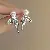Wholesale Silver Needle Diamond Inlaid Pearl Earrings Supply - 74# Silver Needle-Mermaid Tail Love Zircon Pearl Stud Earrings