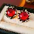 Wholesale Medieval Vintage Silver Needle Earrings for Retail Success - 11# Silver Needle-Red Needle Diamond Round Flower Stud Earrings
