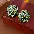 Wholesale Medieval Vintage Silver Needle Earrings for Retail Success - 14# Silver Needle-Green Round Triangular Diamond Stud Earrings