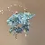 Wholesale Resort Handmade Chiffon Flower Pearl Tassel Earrings for Retailers - 1# silver needle-blue