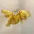 Wholesale Resort Handmade Chiffon Flower Pearl Tassel Earrings for Retailers - 14# silver needle-yellow