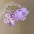 Wholesale Resort Handmade Chiffon Flower Pearl Tassel Earrings for Retailers - 24# Silver Needle-Purple