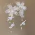 Wholesale Resort Handmade Chiffon Flower Pearl Tassel Earrings for Retailers - 29# silver needle-white