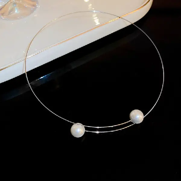 5# wire pearl necklace,tkmbeautysupply.com