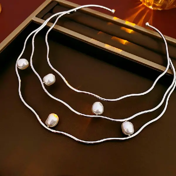 9# European and American exaggerated versatile pearl necklace,tkmbeautysupply.com