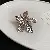 Wholesale Elegant Butterfly Flower Zircon Ring for Retailers - 5# metal flower open ring