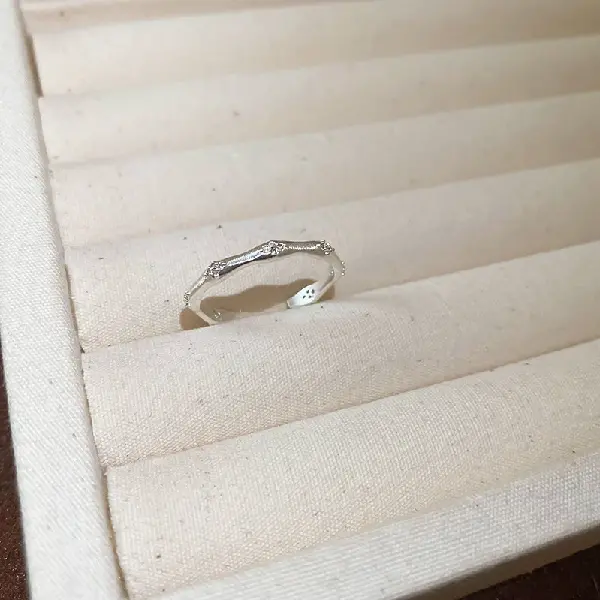 21# brushed flower zircon open ring,tkmbeautysupply.com