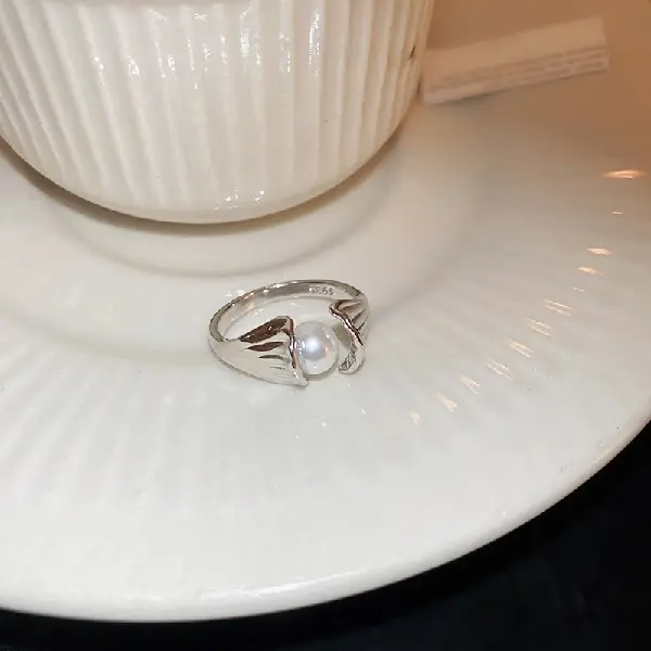 28# fishtail pearl open ring,tkmbeautysupply.com