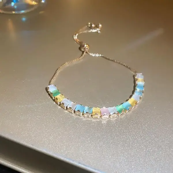 Bracelet-gold-color square,tkmbeautysupply.com