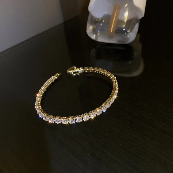 Square Zircon Clasp Bracelet,tkmbeautysupply.com