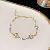 Zircon Bracelet Wholesale | Light Luxury & High Quality Supply - Gold-Zircon Flower Hollow Bracelet