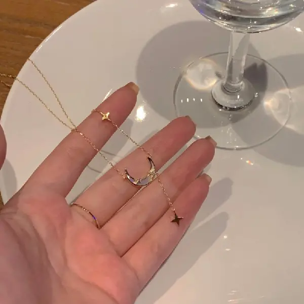 1# necklace-gold (real gold plating),tkmbeautysupply.com