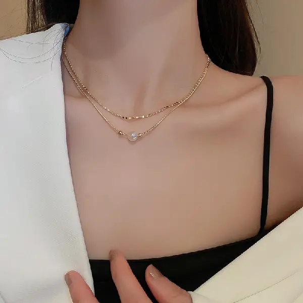 8# Necklace-Golden Mermaid Pearl,tkmbeautysupply.com