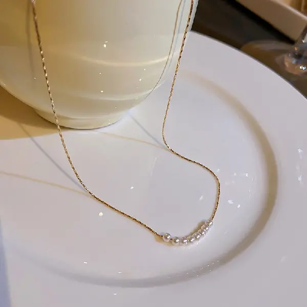 Geometric pearl necklace,tkmbeautysupply.com