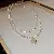 Mother-of-Pearl & Zircon Supply with Real Gold Quality - Love Pearl Double Layer Necklace