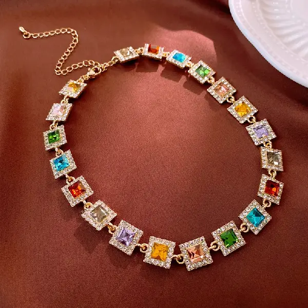 2# necklace-regular-color-square,tkmbeautysupply.com
