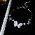 Wholesale Zircon Geometric Bracelet | High-End Luxury Supply - 46# Silver-Resin Butterfly Zircon Bracelet