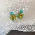 Wholesale Vintage Blue Flower Earrings | Trendy Retro Supply - 53# Silver Needle Resin Flower Stud Earrings-Gold-Blue