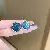 Wholesale Vintage Blue Flower Earrings | Trendy Retro Supply - 1# Silver Needle - Oil Drop Earrings - Haze Blue