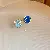Wholesale Vintage Blue Flower Earrings | Trendy Retro Supply - 4# Silver Needle Love Stud Earrings-Blue