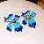 Wholesale Vintage Blue Flower Earrings | Trendy Retro Supply - 6# Silver Needle Flower Stud Earrings-Gold-Blue