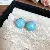 Wholesale Vintage Blue Flower Earrings | Trendy Retro Supply - 16# Silver Needle Oil Drop Earrings-Blue