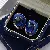 Wholesale Vintage Blue Flower Earrings | Trendy Retro Supply - 48# silver needle resin earrings-gold-blue.
