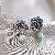 Wholesale Vintage Blue Flower Earrings | Trendy Retro Supply - 52# Silver Needle Resin Flower Stud Earrings-Blue-Pink
