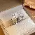 Wholesale Real Gold Electroplated Love Open Ring for Retailers - 12 Open Ring-Silver.