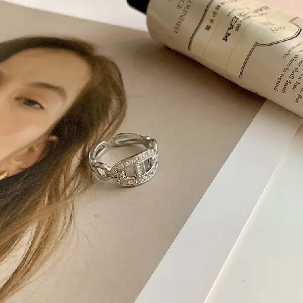37# open ring-silver letters.,tkmbeautysupply.com