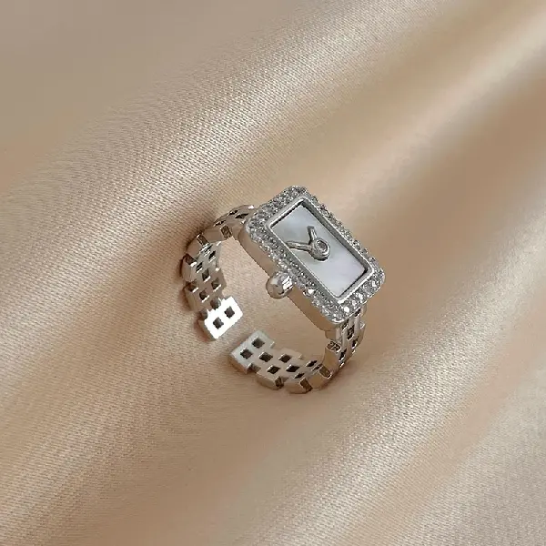 1# silver clock ring.,tkmbeautysupply.com