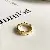 Wholesale Real Gold Electroplated Love Open Ring for Retailers - Ring - gold rectangular.