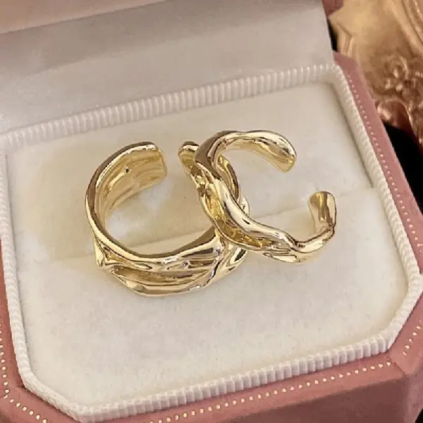 Irregular geometry open ring (set of 2),tkmbeautysupply.com