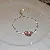 Wholesale Zircon Square Adjustable Bracelet for Women Retailers - Pink zircon love bracelet