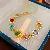 Wholesale Zircon Square Adjustable Bracelet for Women Retailers - Diamond colored round bracelet