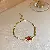 Wholesale Zircon Square Adjustable Bracelet for Women Retailers - Micropaved red square bracelet