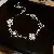 Wholesale Zircon Square Adjustable Bracelet for Women Retailers - Zircon flower bracelet